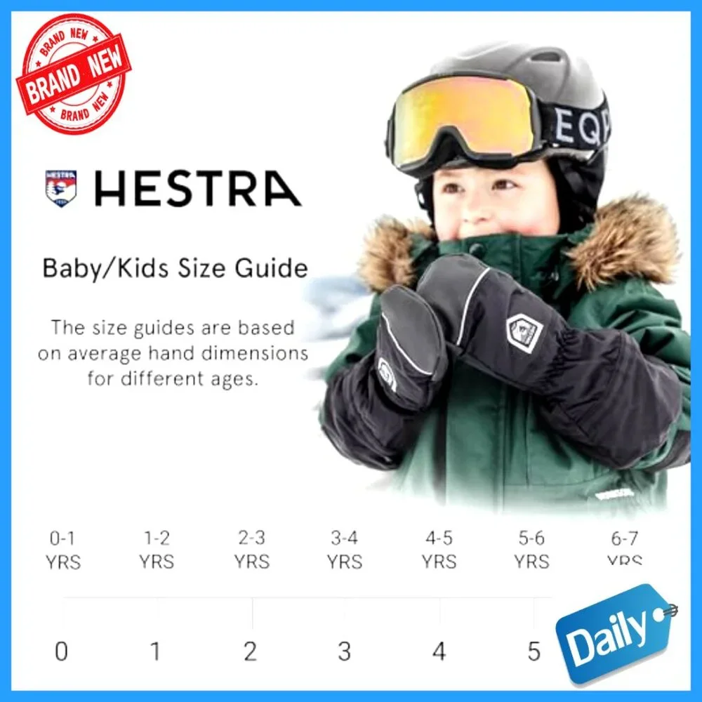 Waterproof Insulated Mittens for Kids Winter Snow Play Size 3